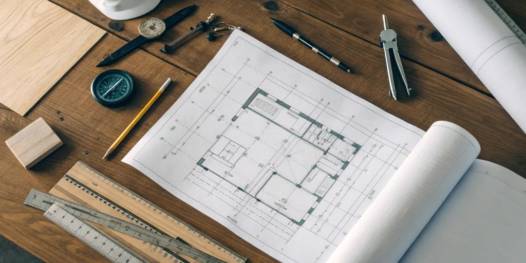 A business blueprint showing the importance of a strong organizational structure.