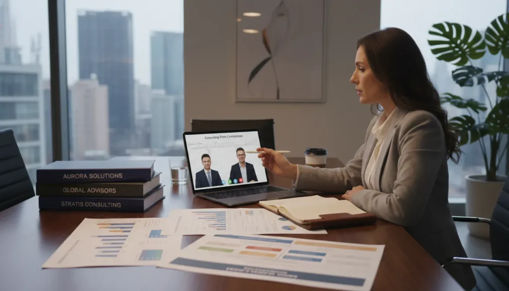 Business consulting firms comparison meeting